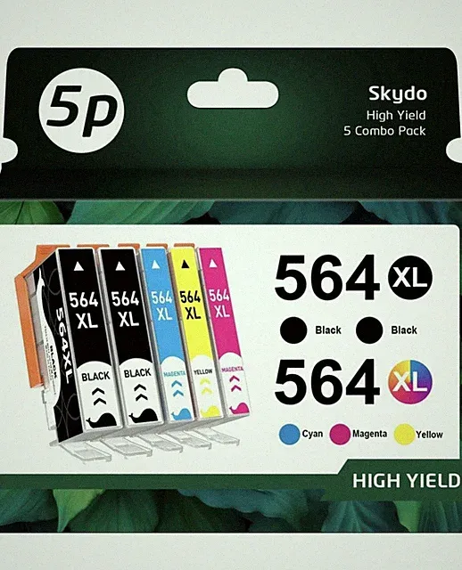 564XL Ink Cartridge Replacement for HP DeskJet 3520 3521 3522 ( 2 Bk & C/M/Y )