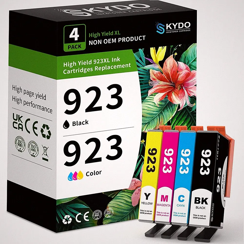 Skydo 923XL Ink Cartridges 4-Pack For HP OfficeJet Pro 8120 8123 8130 8133